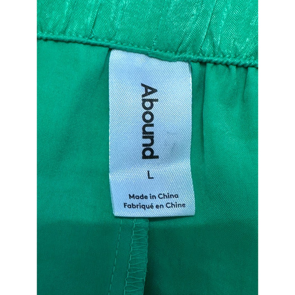 Abound Shorts High Rise Elastic Waistband Lightweight Solid Green Women's L NWOT - Picture 7 of 8